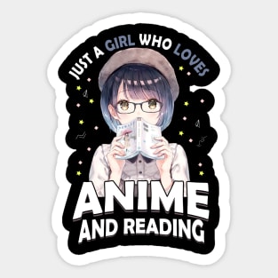 Just A Girl Who Loves Anime Ramen And Reading Japan Anime Sticker